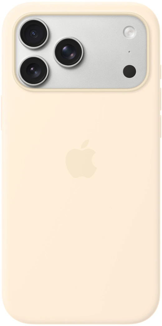 Apple iPhone 17 Pro Max Silikon Case mit MagSafe Vanille